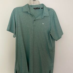 Travis Mathew green golf polo